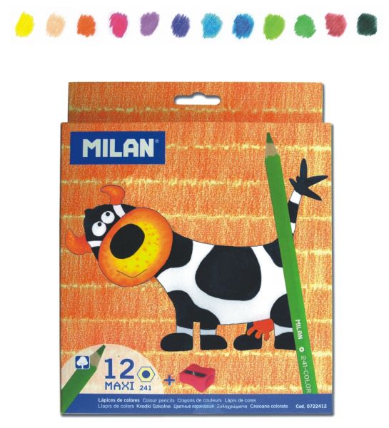 Creioane color 12 buc Milan